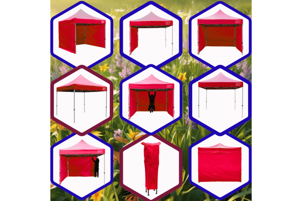 NAMIOT CIĘŻKI 3X3CZERWONY (ML)